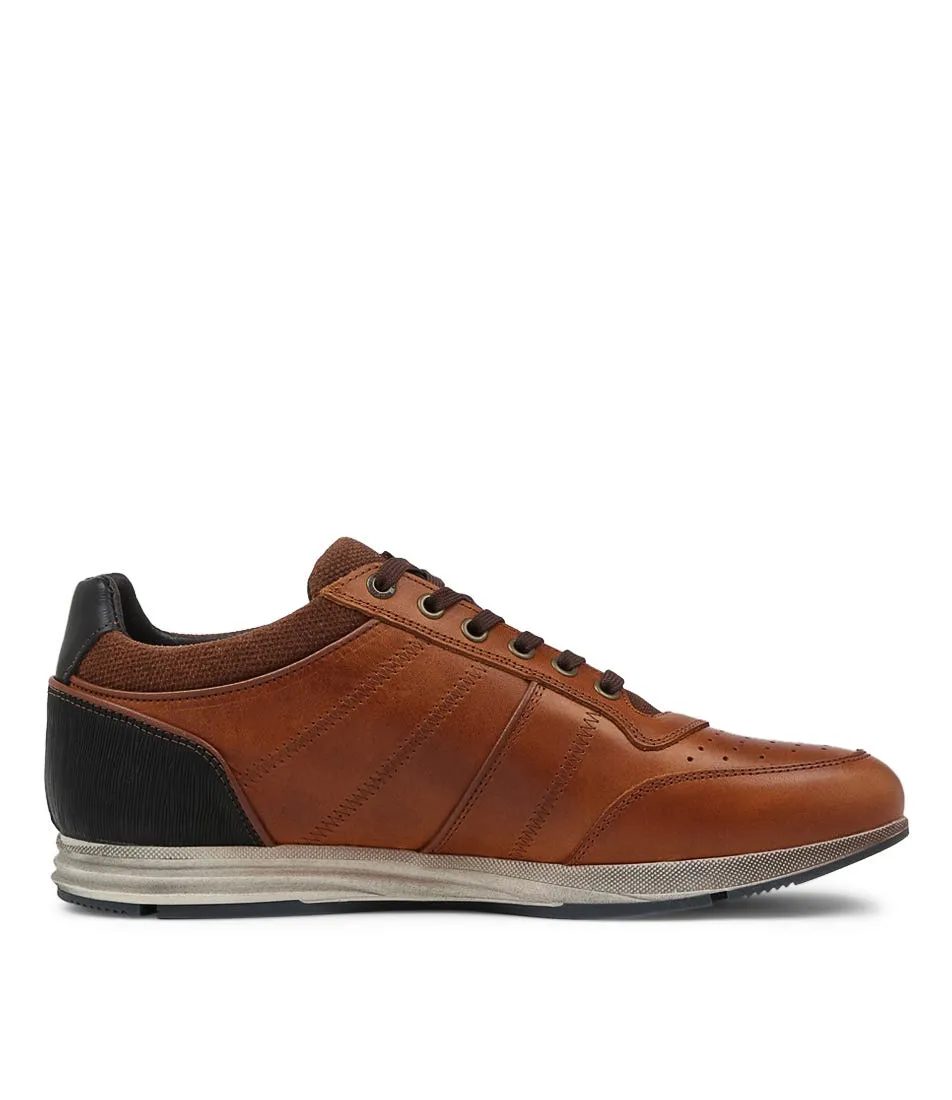 WILD RHINO Goal Tan Leather Sneakers