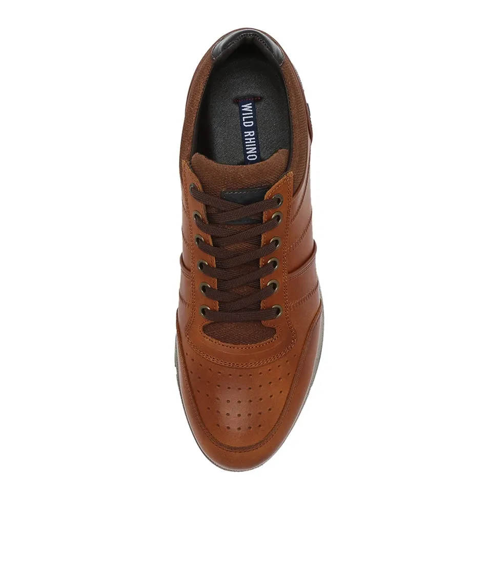 WILD RHINO Goal Tan Leather Sneakers