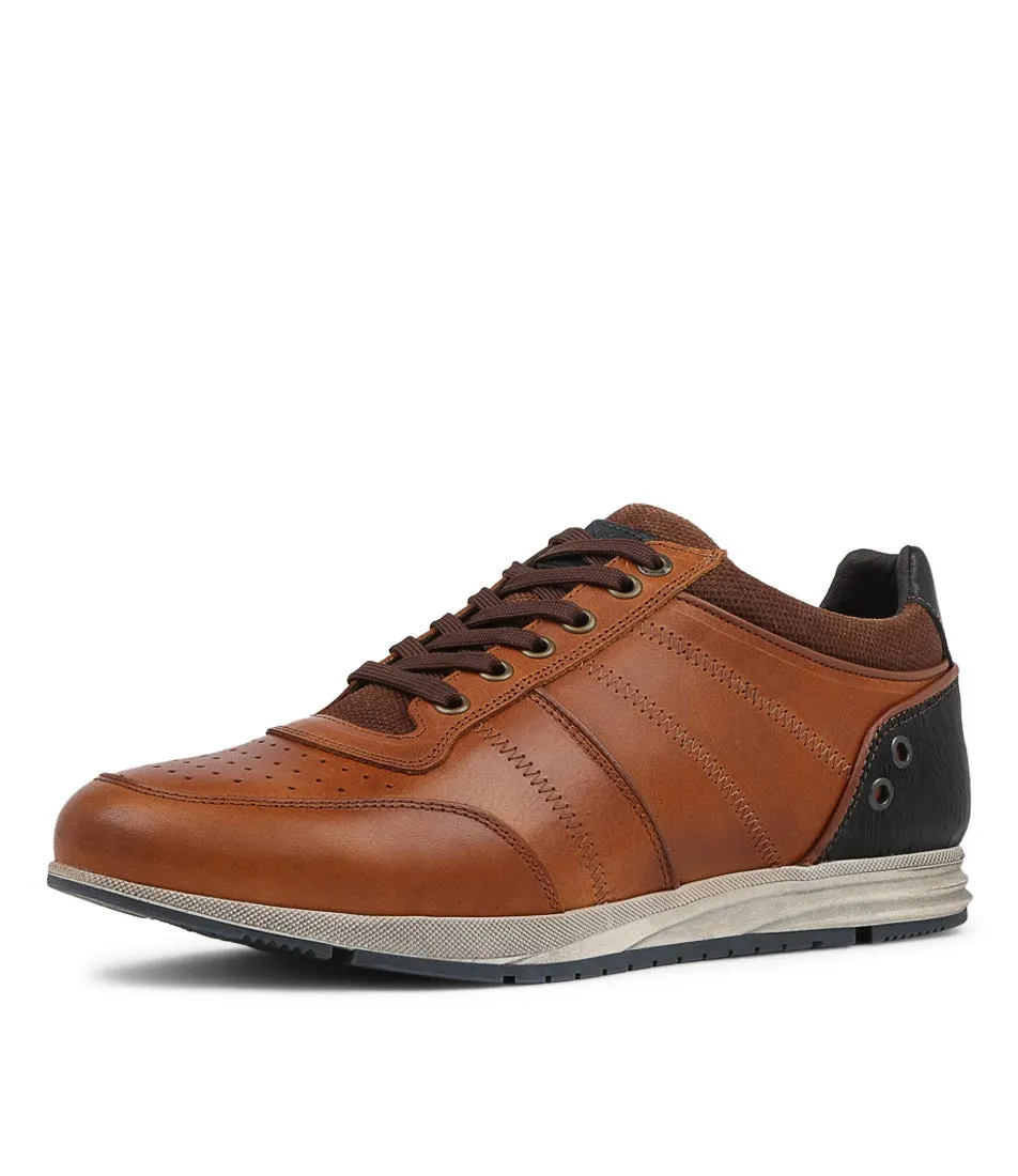 WILD RHINO Goal Tan Leather Sneakers