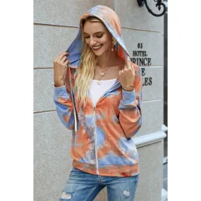 Women's Tie-Dye Zip-up Hoodie