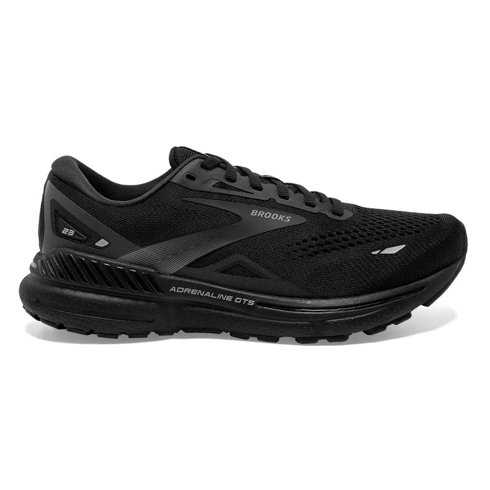 Women's Adrenaline GTS 23 Running Shoe - Black/Black/Ebony - Wide (D)