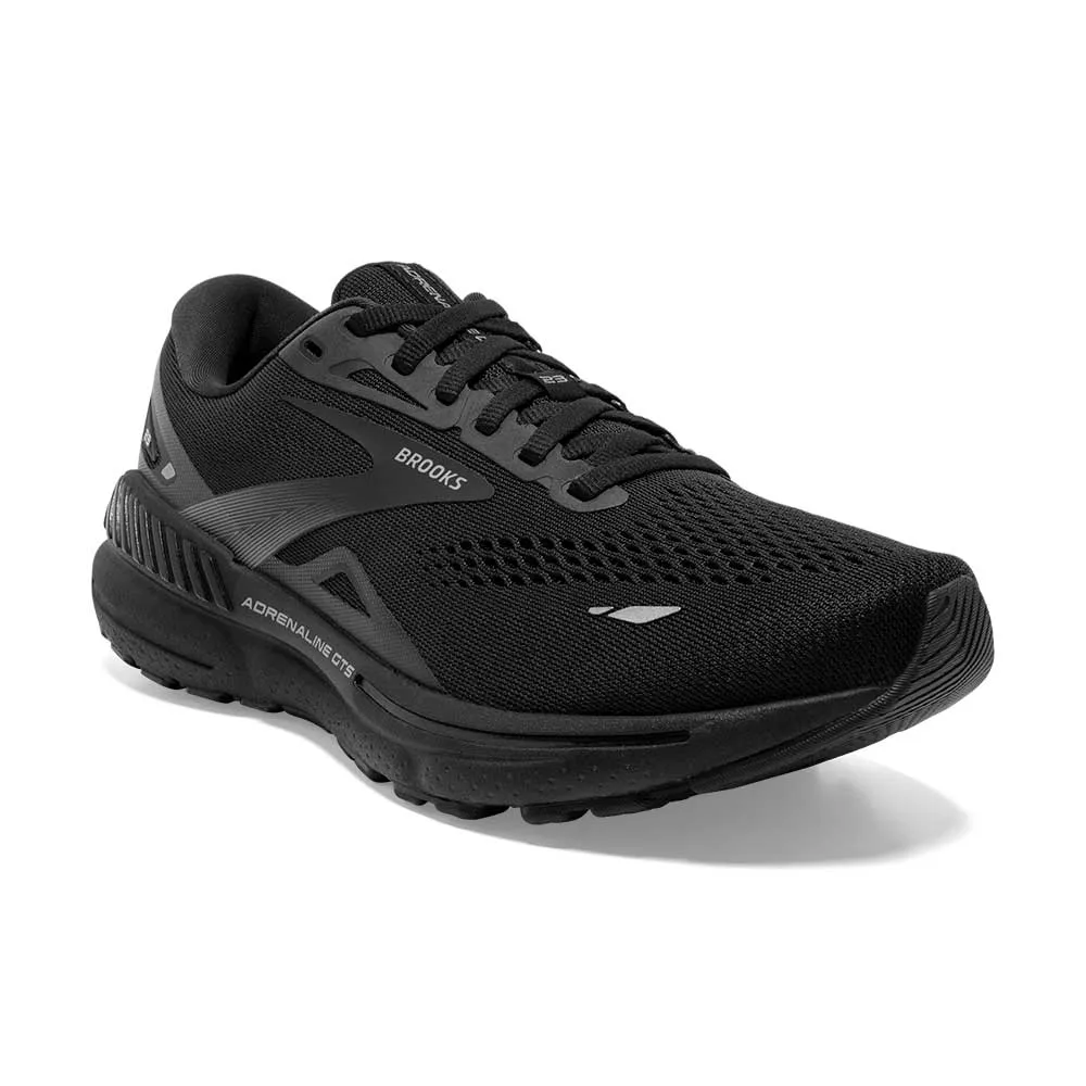 Women's Adrenaline GTS 23 Running Shoe - Black/Black/Ebony - Wide (D)