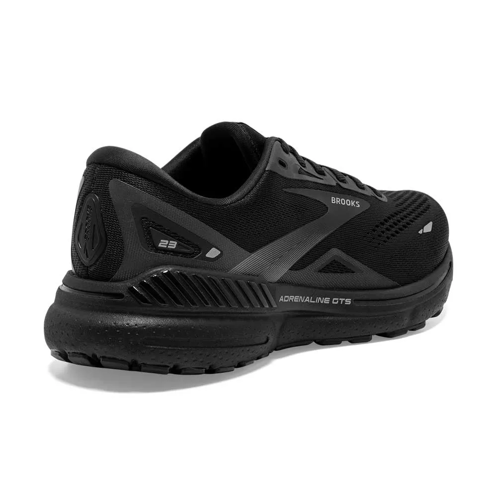 Women's Adrenaline GTS 23 Running Shoe - Black/Black/Ebony - Wide (D)