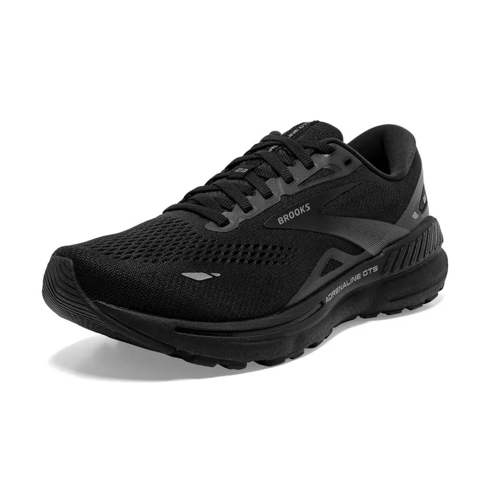 Women's Adrenaline GTS 23 Running Shoe - Black/Black/Ebony - Wide (D)