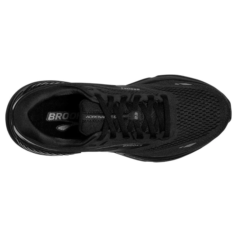 Women's Adrenaline GTS 23 Running Shoe - Black/Black/Ebony - Wide (D)