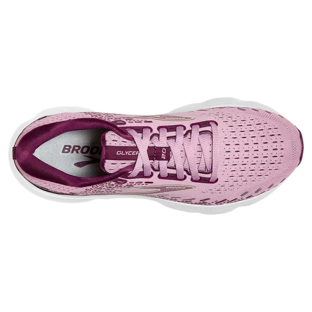 Women's Glycerin 20 Running Shoe - Mauve/Grape Wine/Grey - Regular (B)