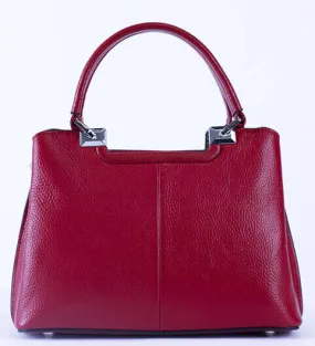 Women's red leather handbag gc 211