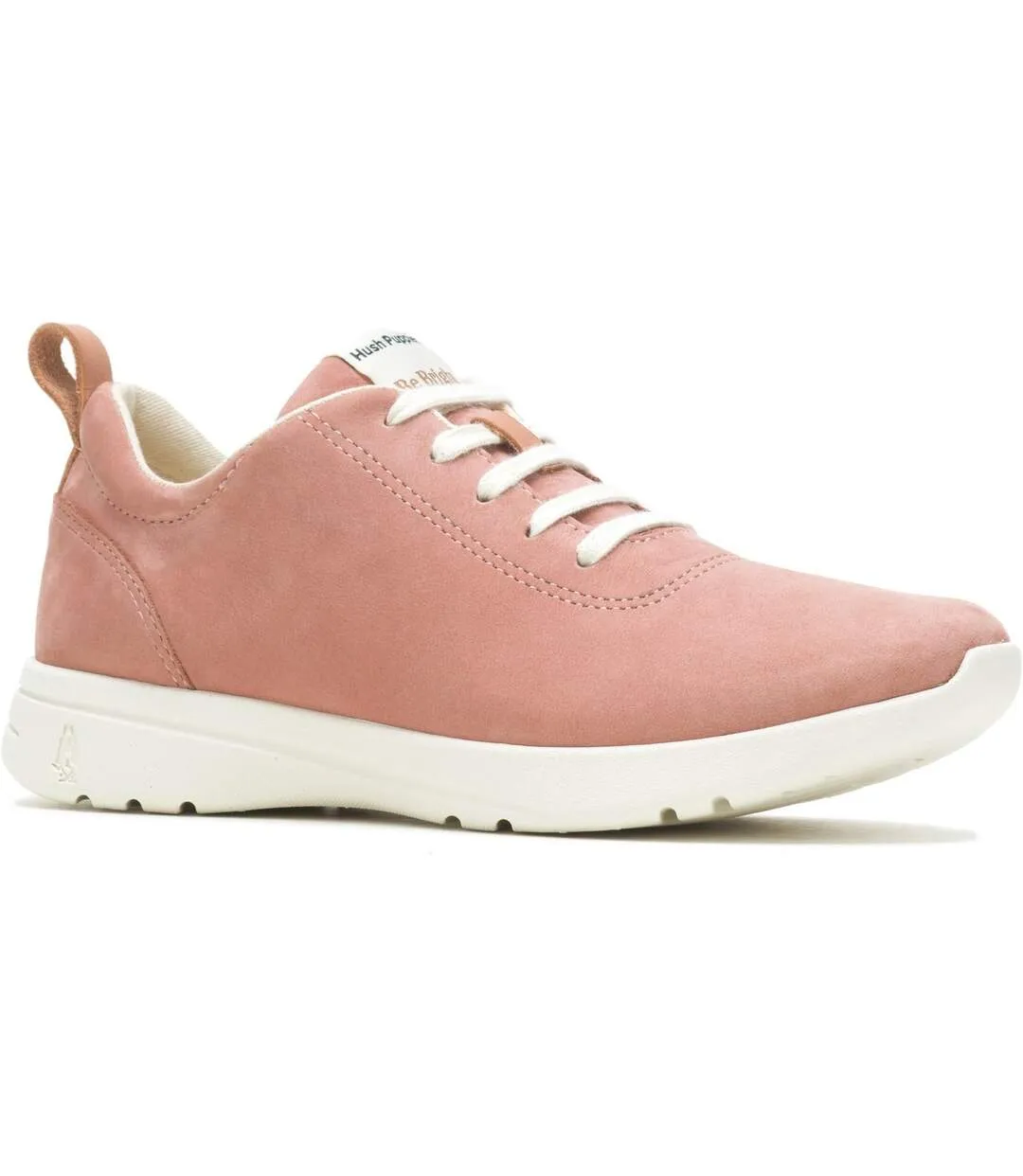 Womens/ladies leather trainers blush Hush Puppies