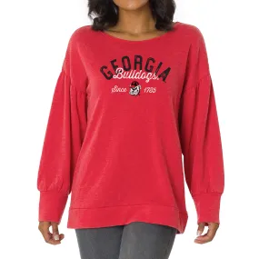 Women's Red Georgia Bulldogs Brooklyn Pullover Sweatshirt