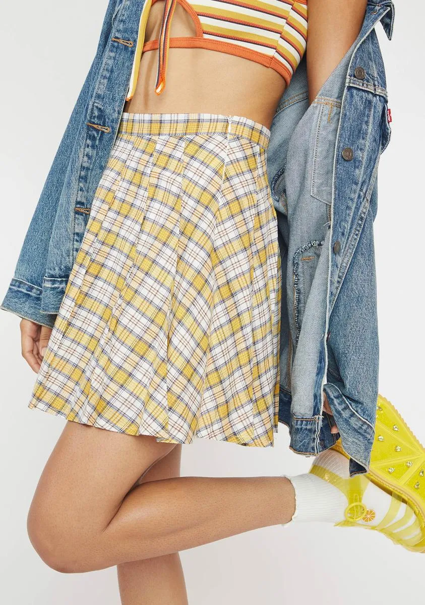 Yellow Plaid Emily Skirt-