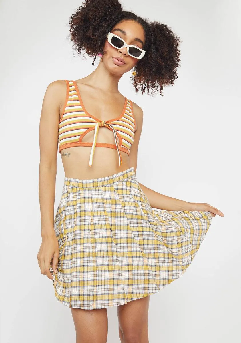 Yellow Plaid Emily Skirt-