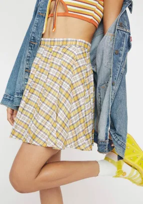 Yellow Plaid Emily Skirt-