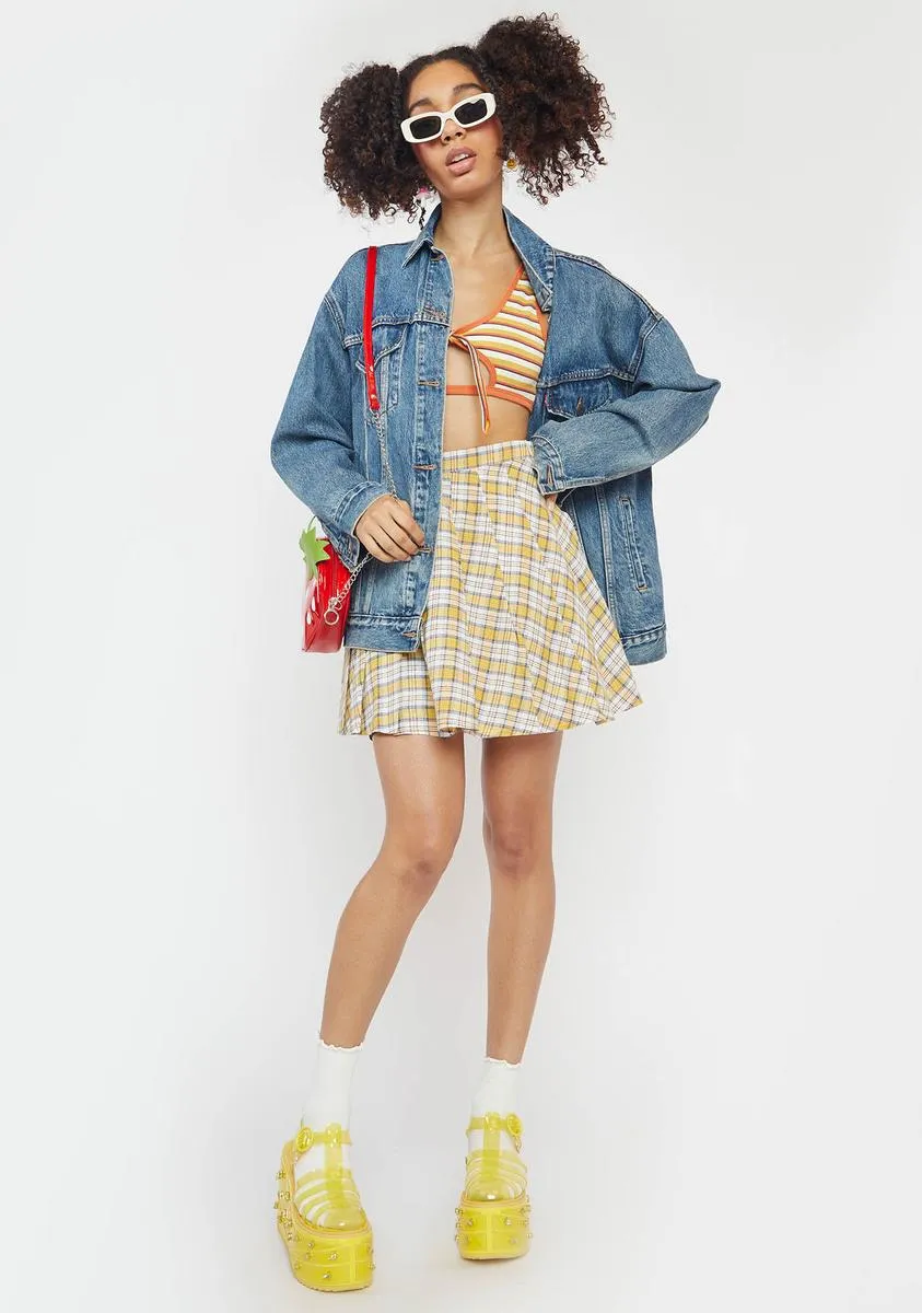 Yellow Plaid Emily Skirt-