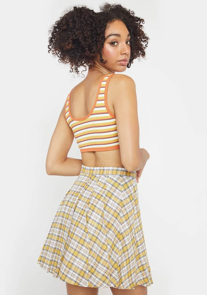 Yellow Plaid Emily Skirt-